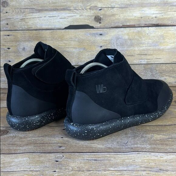 WB Moccasin Boots Size Mens 6 Womens 7  True Black Lees Style 100% Leather Suede - Picture 8 of 16